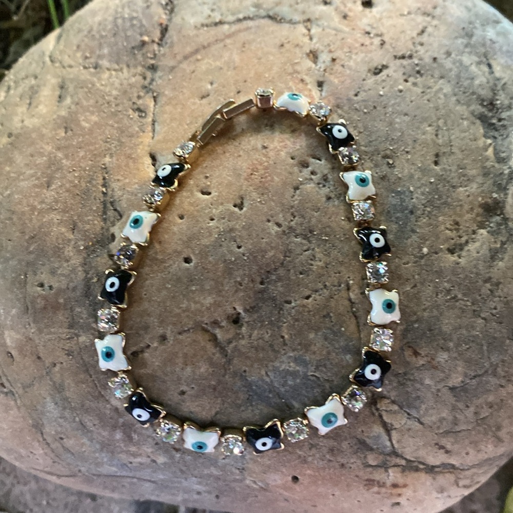 Evil Eye🪬🧿Butterfly Enamel Bracelet